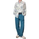 Pantalone sartoriale blu - con cintura