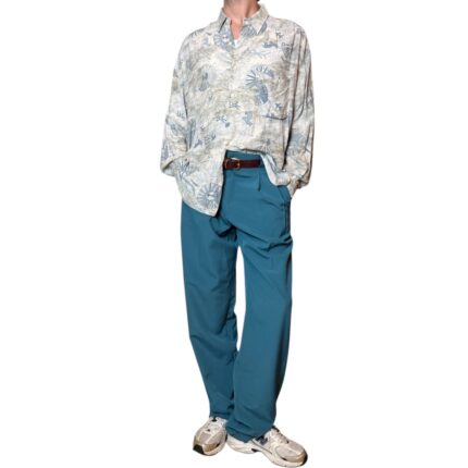Camicia vintage fantasia - bianco e blu