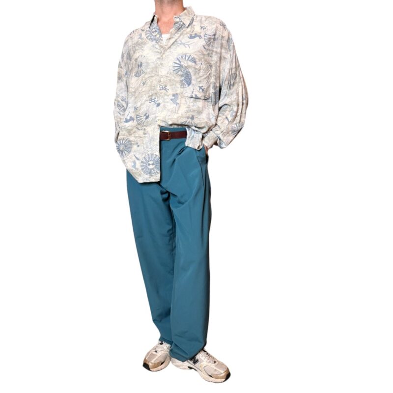 Pantalone sartoriale blu - con cintura