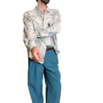 Pantalone sartoriale blu - con cintura