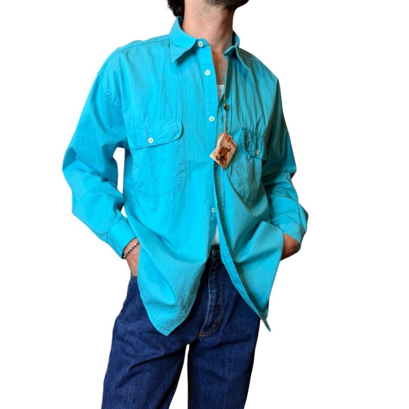 Camicia vintage azzurra - 100% cotone