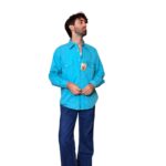 Camicia vintage azzurra - 100% cotone