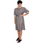 Abito vintage grigio - lino e cotone