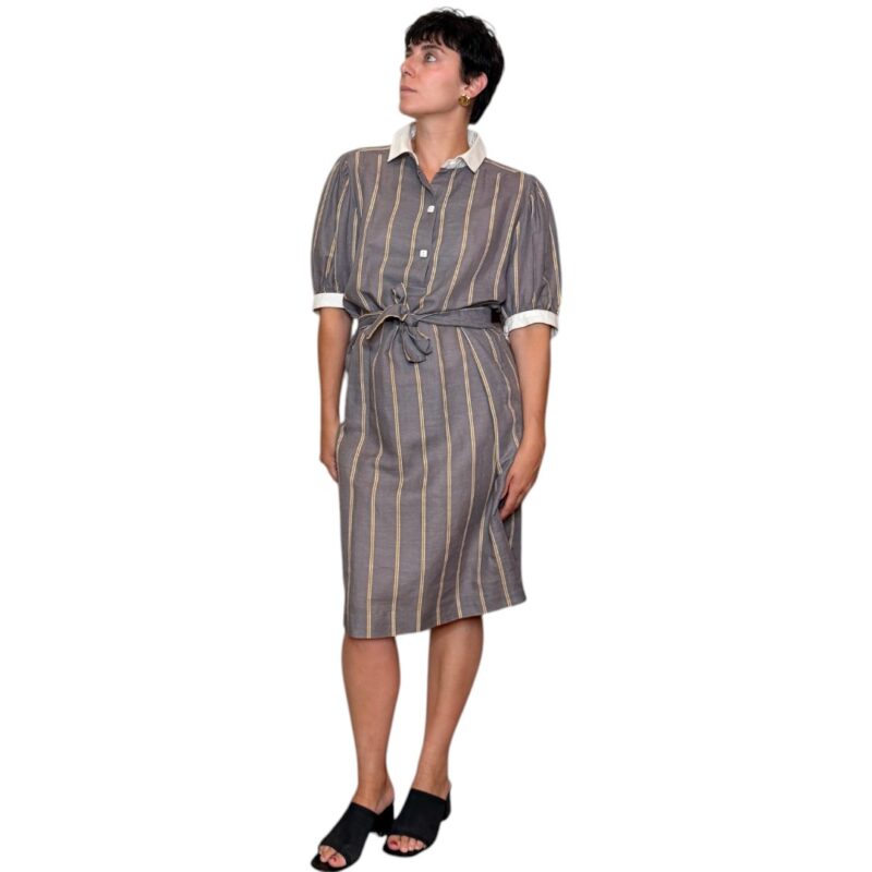Abito vintage grigio - lino e cotone
