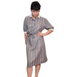 Abito vintage grigio - lino e cotone