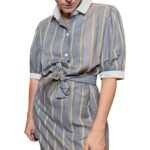 Abito vintage grigio - lino e cotone