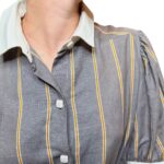 Abito vintage grigio - lino e cotone