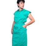 Luisa Spagnoli - abito vintage verde - 100% cotone