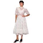 Abito vintage in pizzo bianco