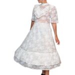 Abito vintage in pizzo bianco