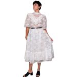 Abito vintage in pizzo bianco