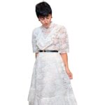 Abito vintage in pizzo bianco