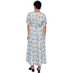 Abito vintage azzurro a fiorellini