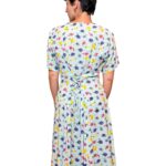 Abito vintage azzurro a fiorellini