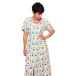 Abito vintage azzurro a fiorellini