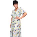 Abito vintage azzurro a fiorellini