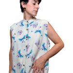 Abito vintage - farfalle viola