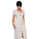 Abito vintage sartoriale beige