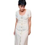 Abito vintage sartoriale beige