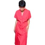 Abito vintage corallo - 100% cotone