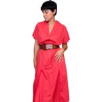 Abito vintage corallo - 100% cotone