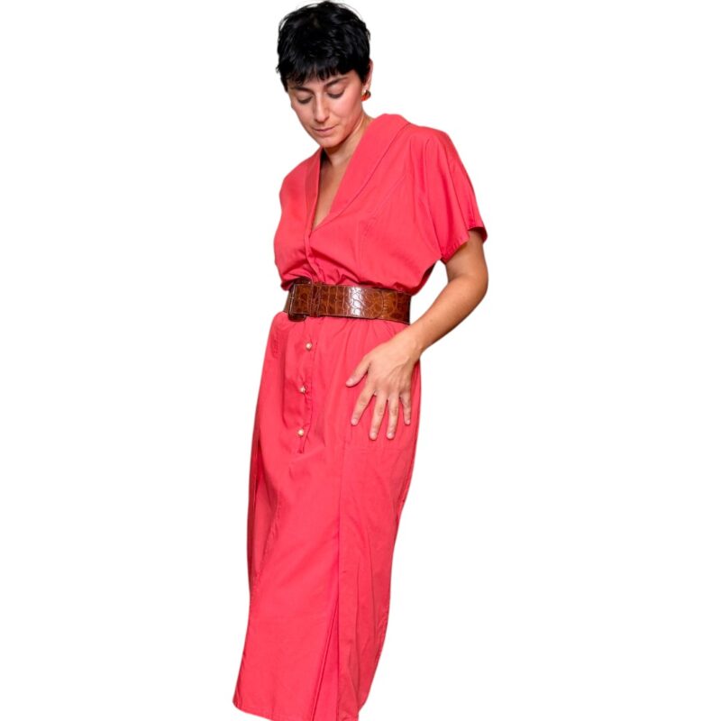 Abito vintage corallo - 100% cotone