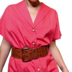 Abito vintage corallo - 100% cotone