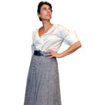 Camicia vintage bianca con volant