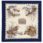 Foulard vintage blu e bianco