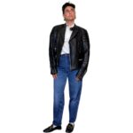 Chiodo in vera pelle nero