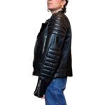 Chiodo in vera pelle nero