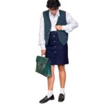 Cartella in vera pelle - verde