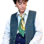 Foulard verde - 100% seta - immagine 2