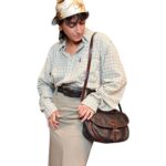 Cintura vintage - vera pelle testa di moro
