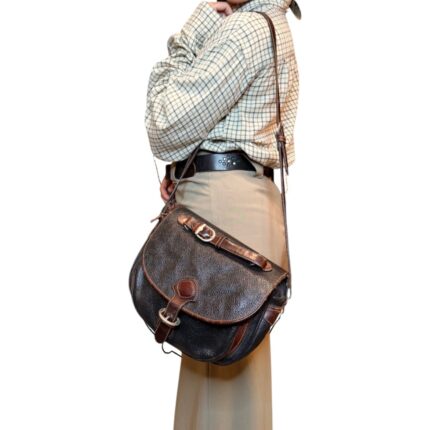 Borsa vintage - vera pelle testa di moro