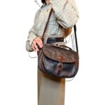 Borsa vintage - vera pelle testa di moro