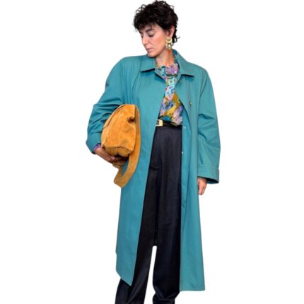 Trench vintage deadstock - verde acqua scuro