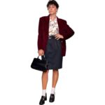 Borsa vintage - nera con manici oro