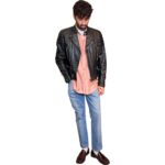 Chiodo in vera pelle nero