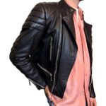 Chiodo in vera pelle nero