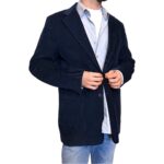 Versace Jeans Couture - Blazer vintage velluto a coste blu