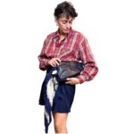 Foulard vintage blu e bianco