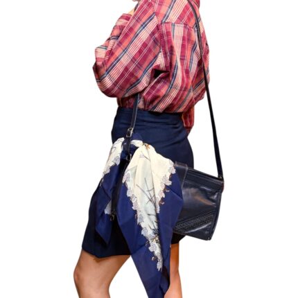 Foulard vintage blu e bianco