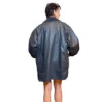 Giacca vintage in cotone cerato blu