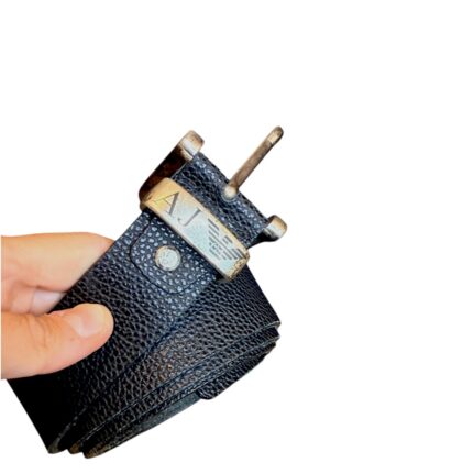 Armani Jeans - Cintura vintage - vera pelle nera