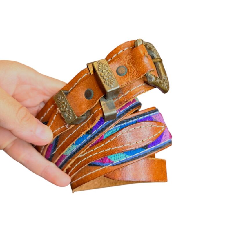 Cintura vintage - vera pelle multicolor