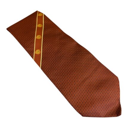 Gianni Versace - cravatta vintage marrone - 100% seta