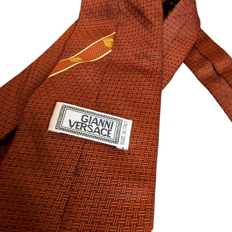 Gianni Versace - cravatta vintage marrone - 100% seta