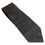 Giorgio Armani - cravatta vintage nera a pois - 100% seta