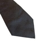 Giorgio Armani - cravatta vintage nera a pois - 100% seta